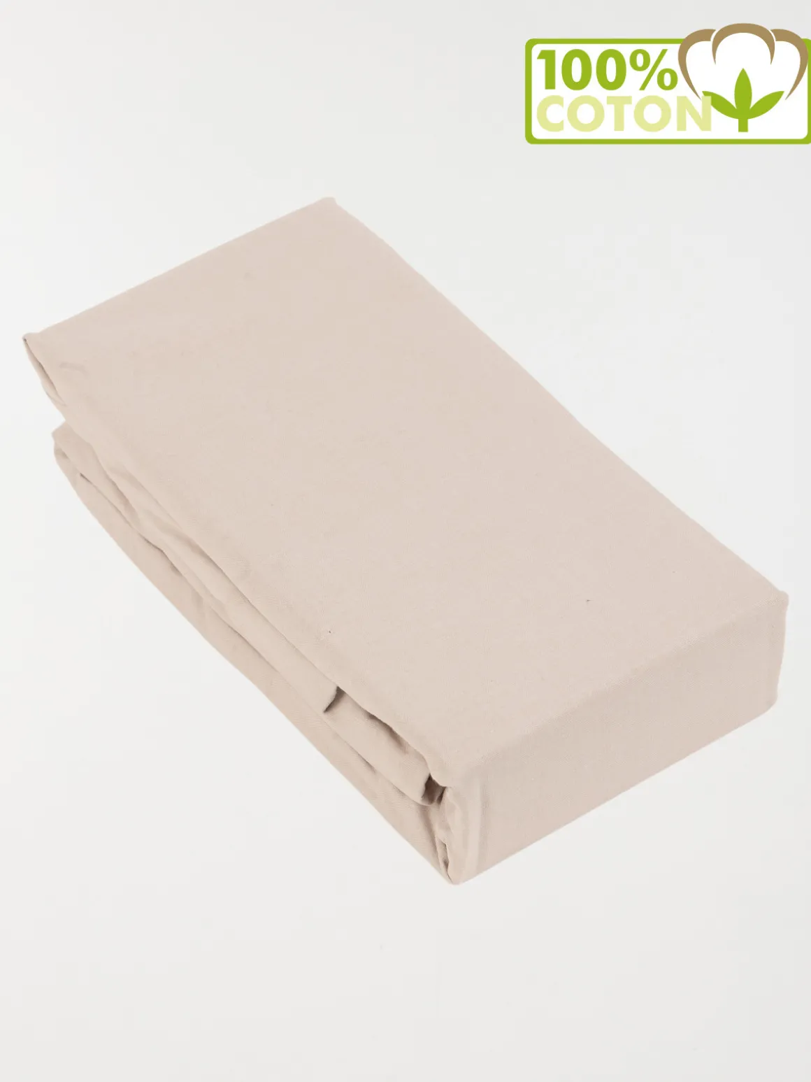 Drap housse 140 x 190 cm ficelle