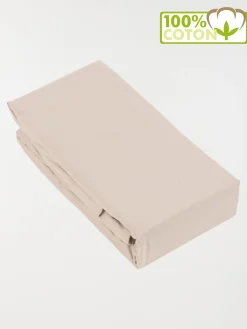 Drap housse 160 x 200 cm ficelle
