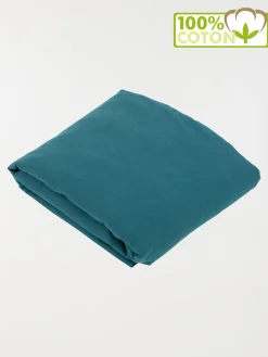 Drap housse 160 x 200 cm émeraude