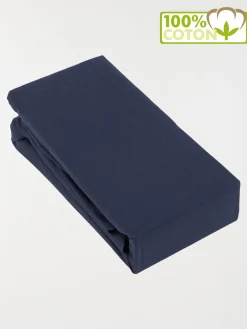 Drap housse 140 x 190 cm navy