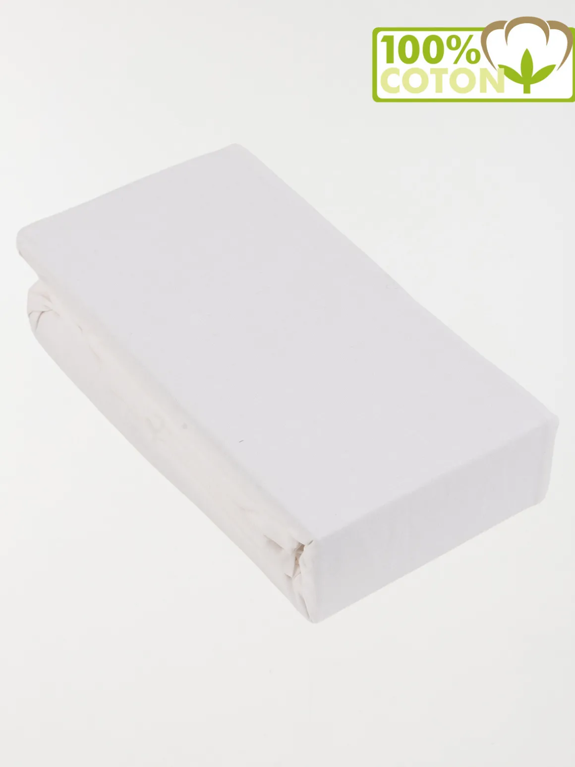 Drap housse blanc 90 x 190 cm