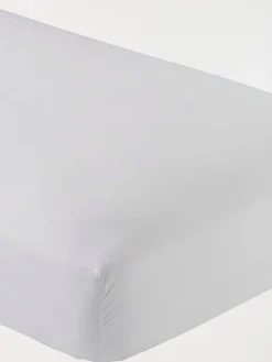 Drap housse blanc 140 x 190 cm