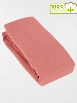 Drap housse jersey rose foncé 140x190 cm