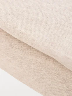 Drap housse jersey 90x190 beige chiné