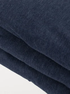 Drap housse jersey 160x200 cm bleu chiné