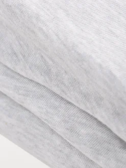 Drap housse jersey 140x190 gris chiné