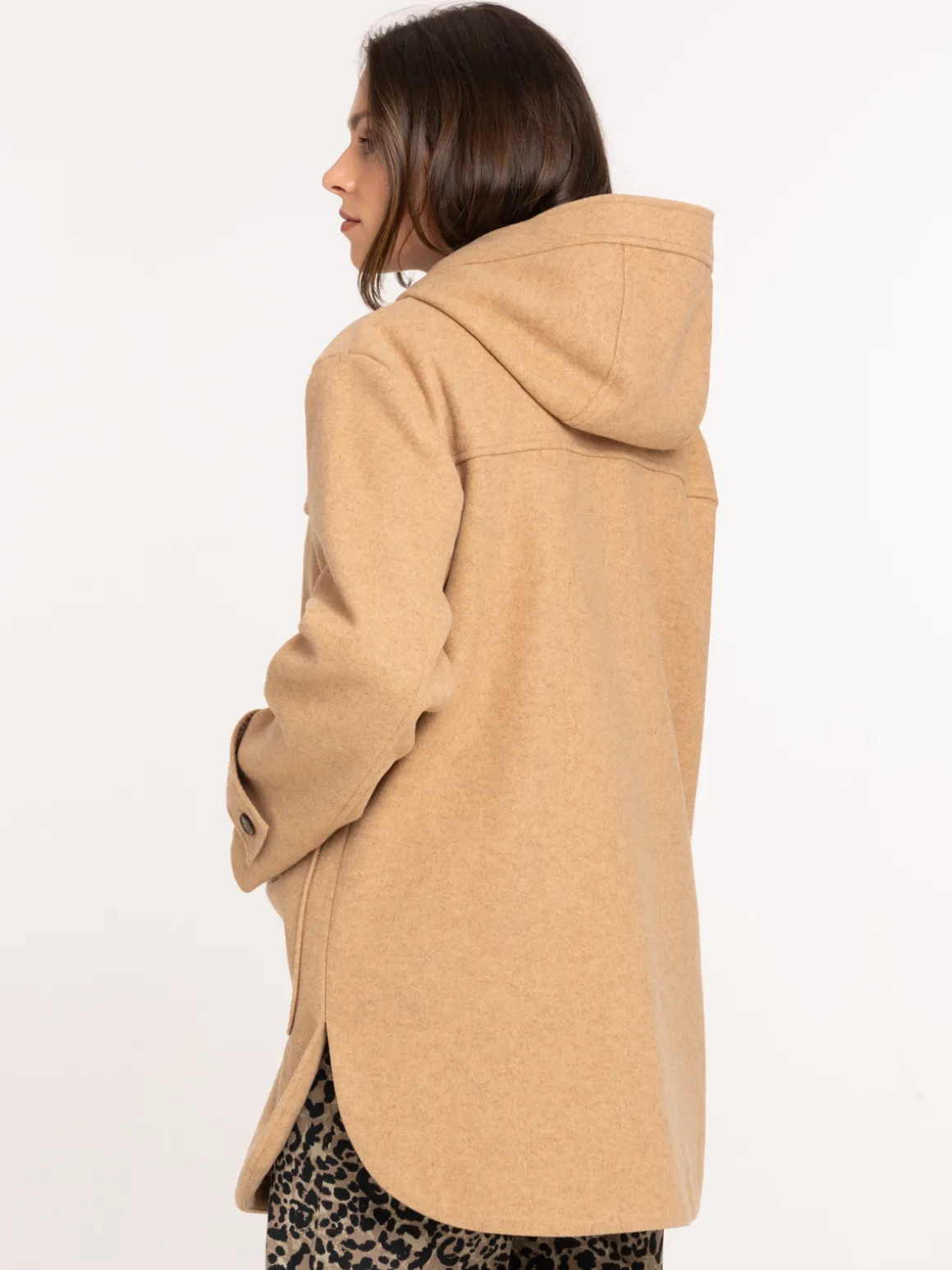 Duffle-coat camel femme