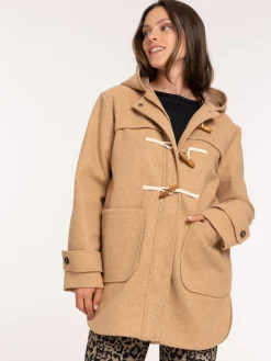 Duffle-coat camel femme