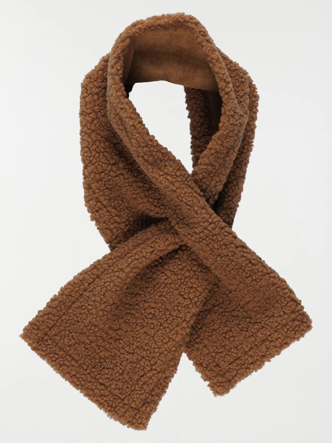 Echarpe camel foncé douce femme