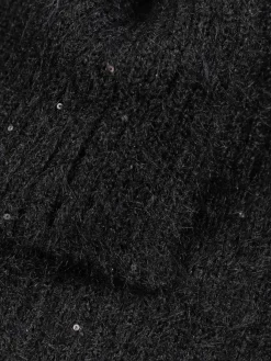 Echarpe noir sequins femme