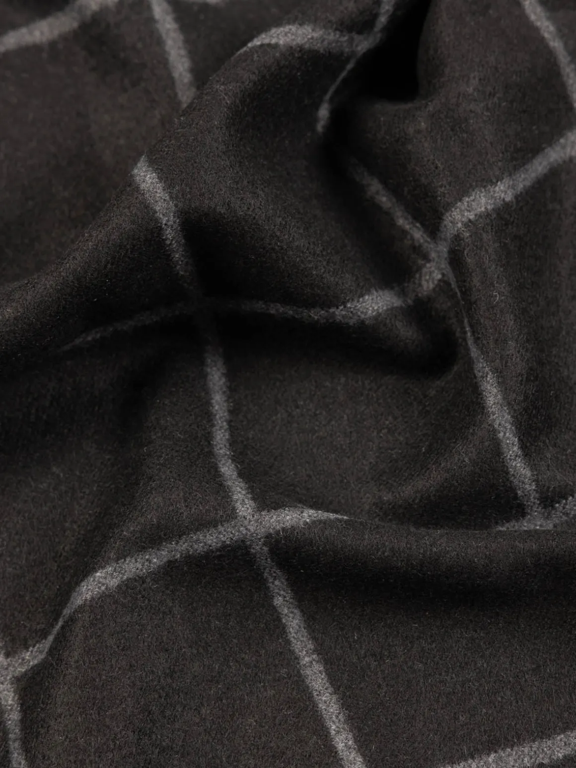 Echarpe noire motif carreaux homme