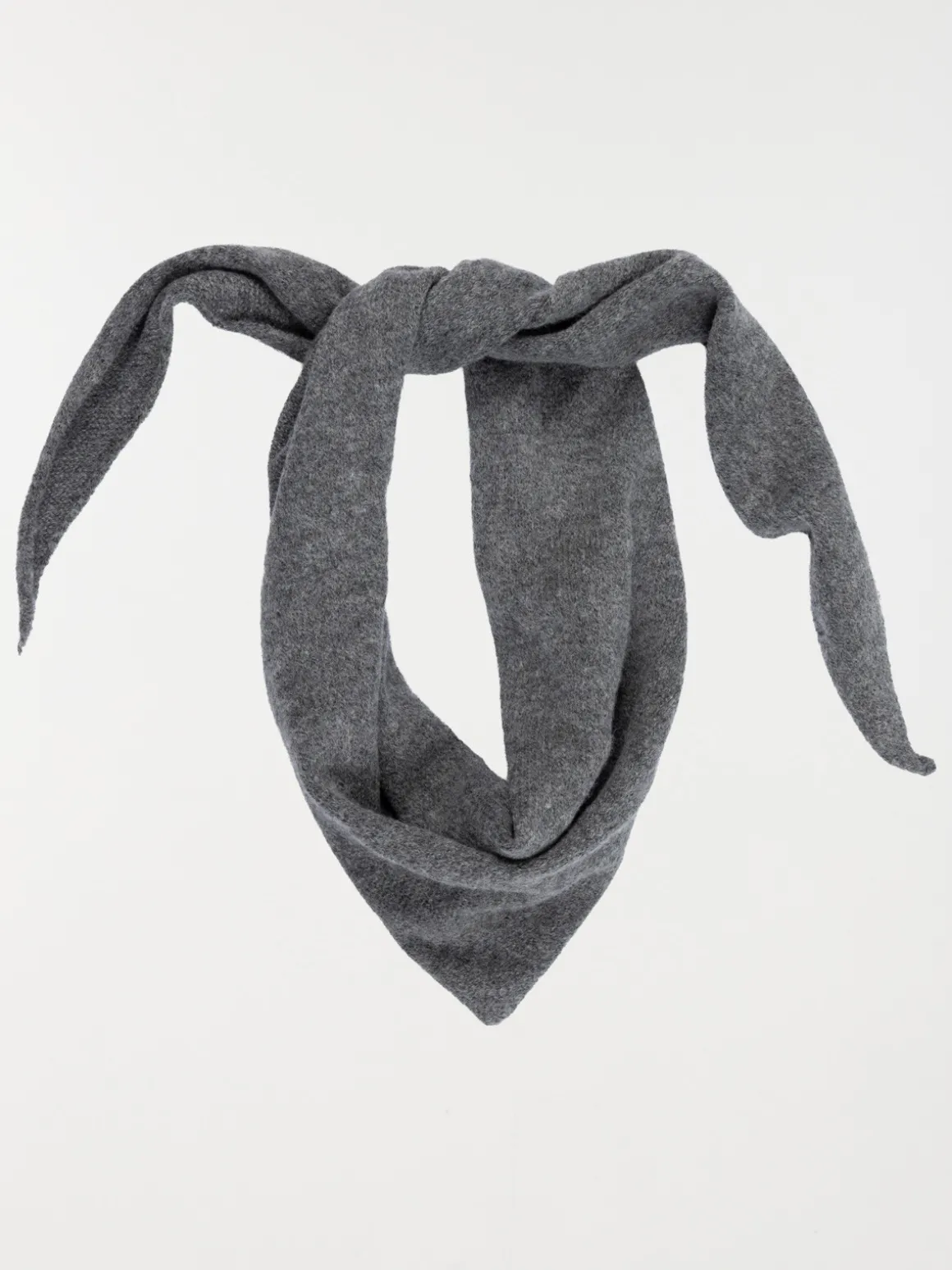 Echarpe triangle gris chiné moyen femme