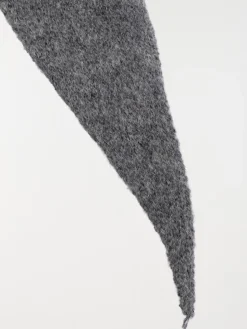 Echarpe triangle gris chiné moyen femme
