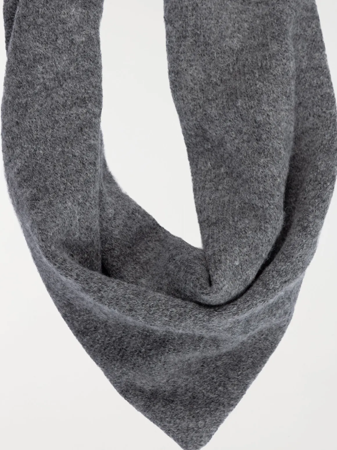 Echarpe triangle gris chiné moyen femme