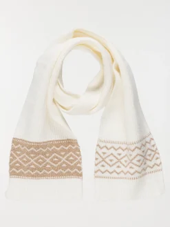 Ensemble bonnet écharpe écru femme