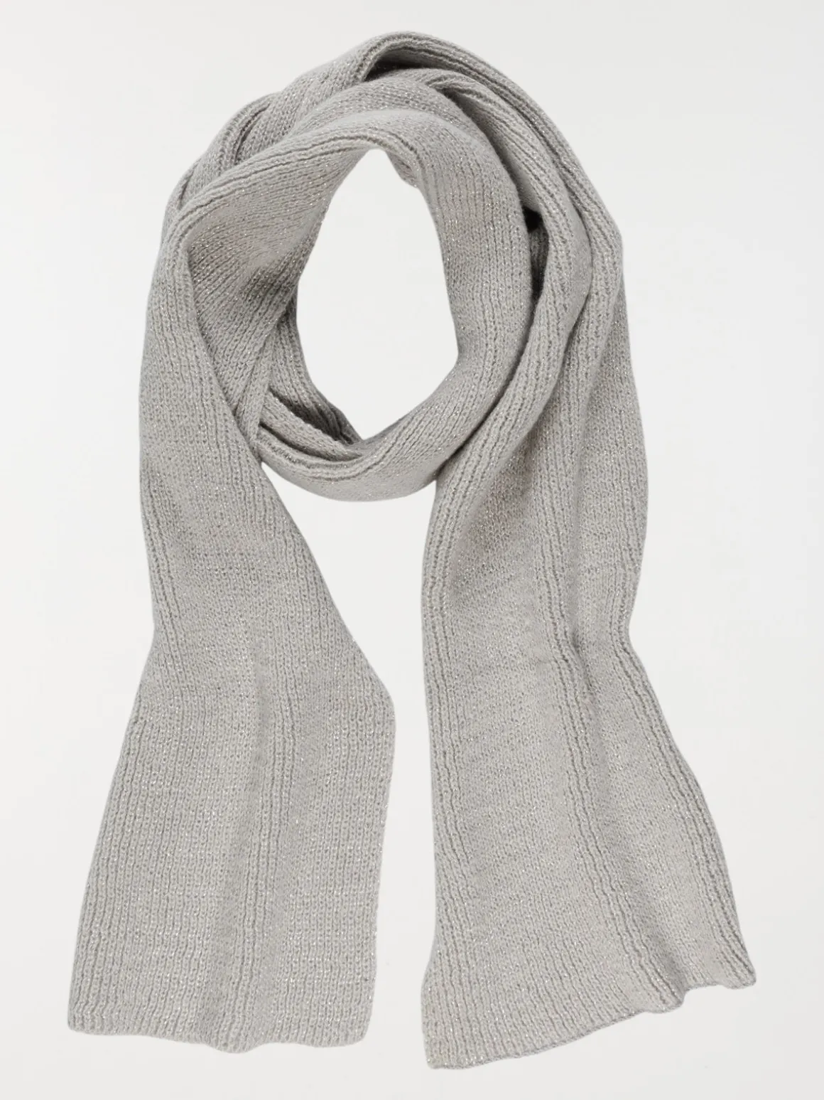 Ensemble bonnet écharpe gris femme