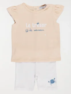 Ensemble fille t-shirt/cycliste (3-36M)