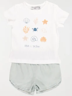 Ensemble fille t-shirt/short (3-36M)