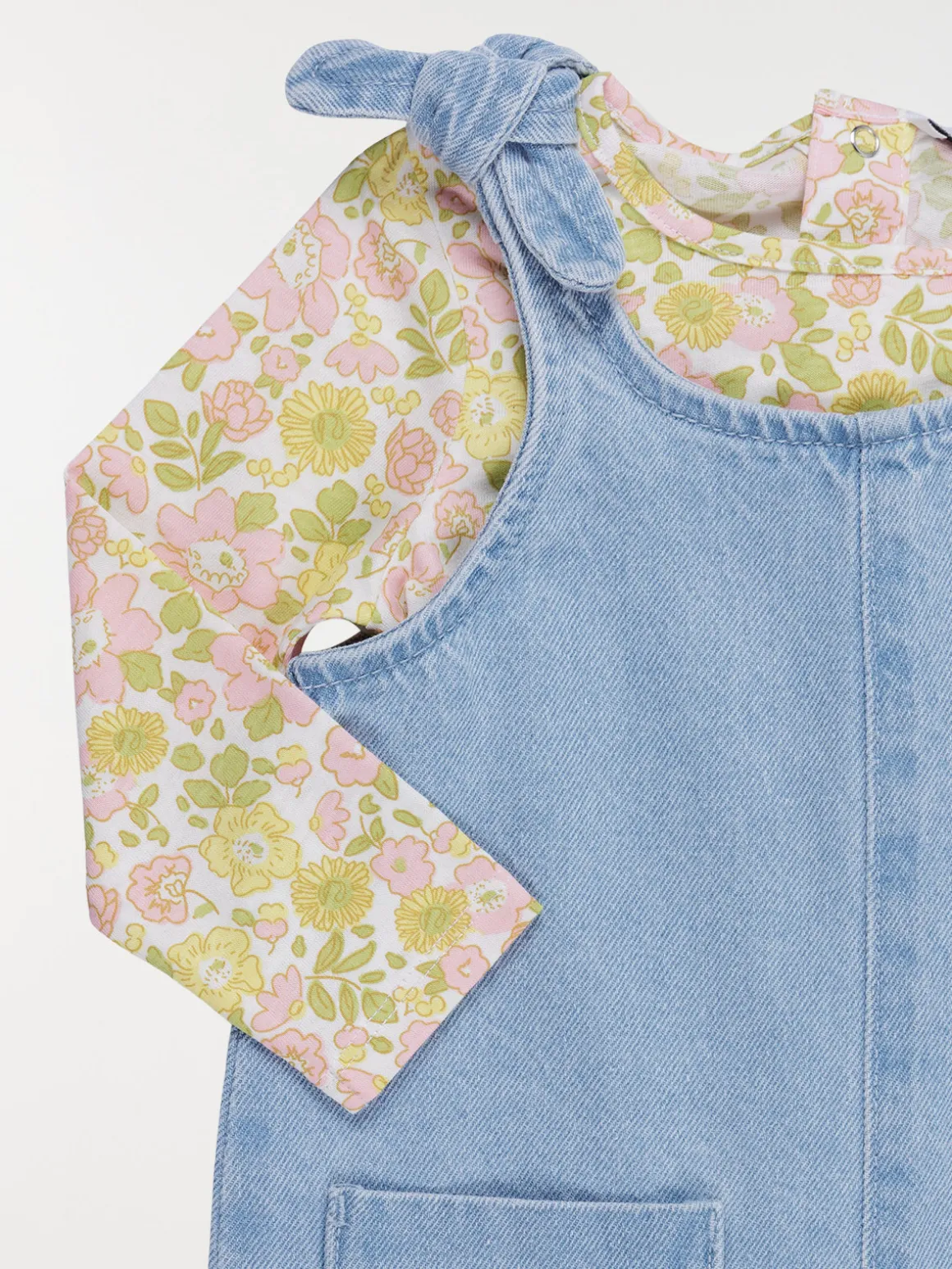 Ensemble t-shirt/salopette fille (3-36M)