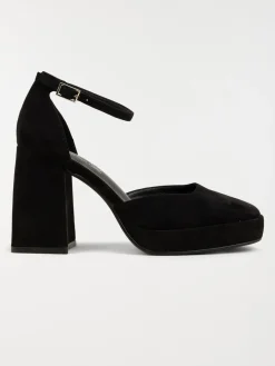 Escarpins suédines femme noir (36-41)
