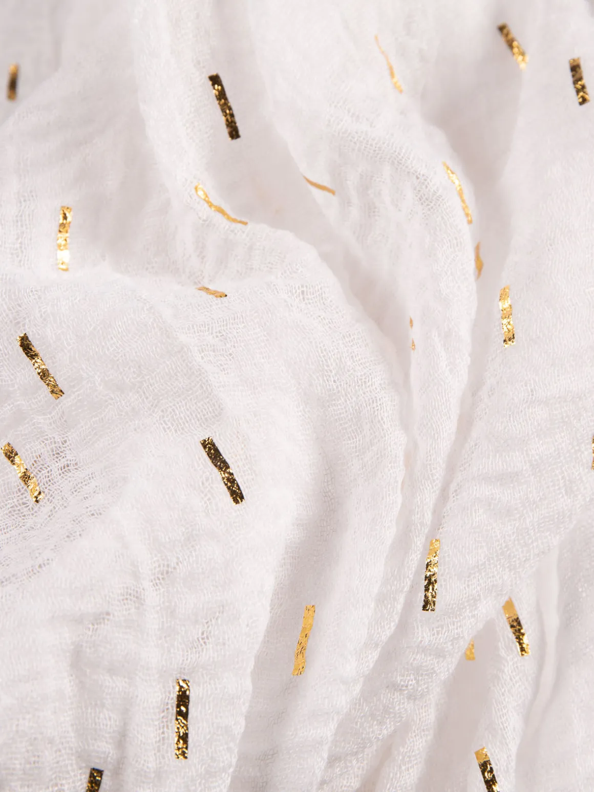 Foulard écru et traits dorés femme