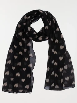 Foulard motif coeur femme
