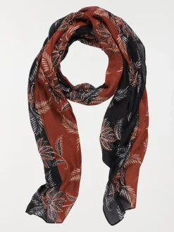 Foulard motif végétal femme
