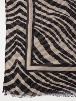 Foulard motif zèbre femme