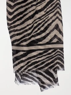 Foulard motif zèbre femme