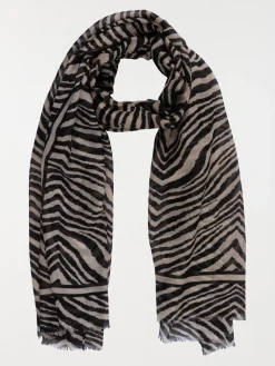 Foulard motif zèbre femme