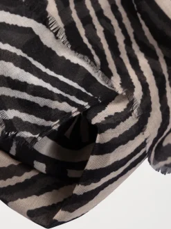 Foulard motif zèbre femme