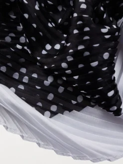 Foulard plissé à pois femme