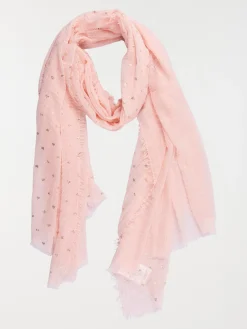 Foulard retro pink motif doré femme