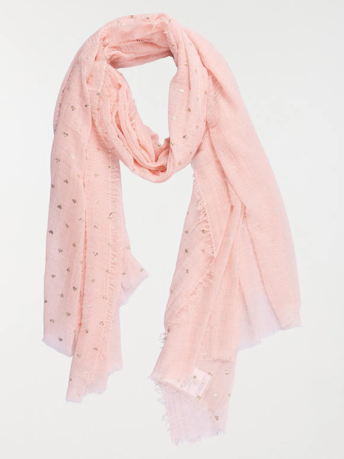 Foulard retro pink motif doré femme