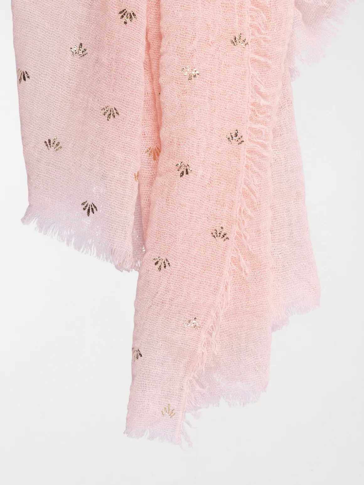 Foulard retro pink motif doré femme