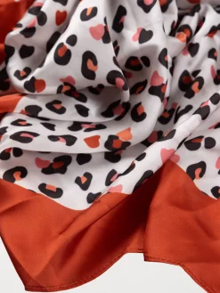 Foulard satiné léopard femme