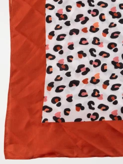 Foulard satiné léopard femme