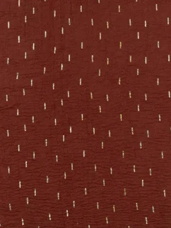Foulard terre de sienne motif doré femme