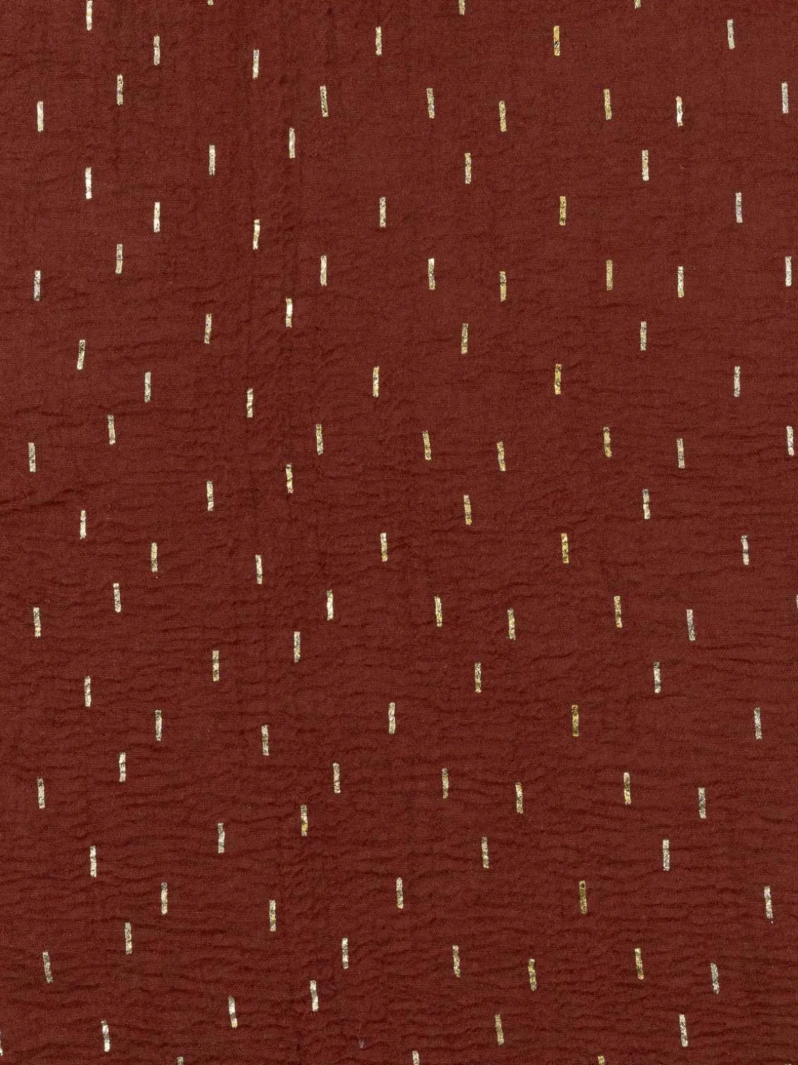 Foulard terre de sienne motif doré femme