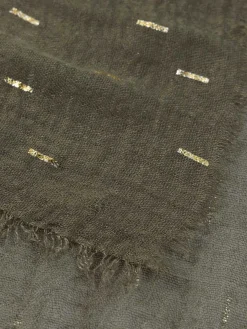 Foulard trèfle motif doré femme