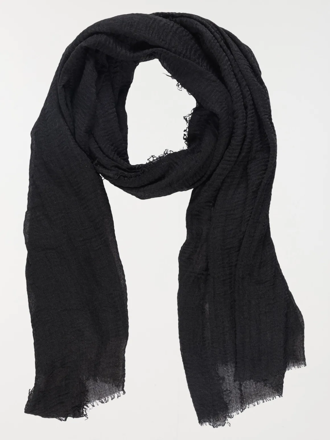 Foulard uni noir femme