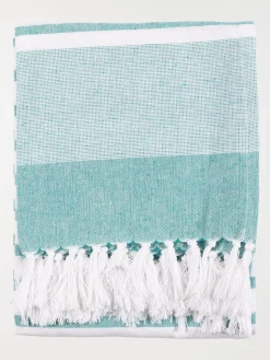 Fouta 80 x 150 cm verte