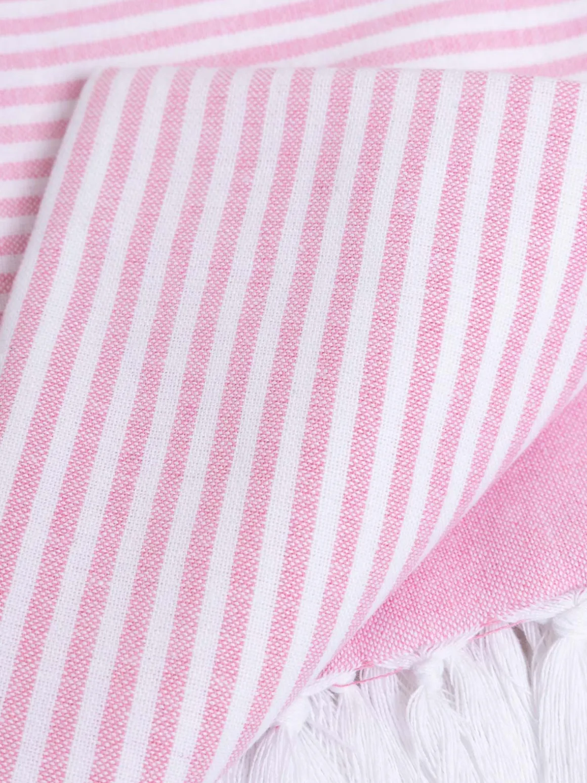 Fouta rayée rose 80 x 150 cm