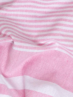 Fouta rayée rose 80 x 150 cm