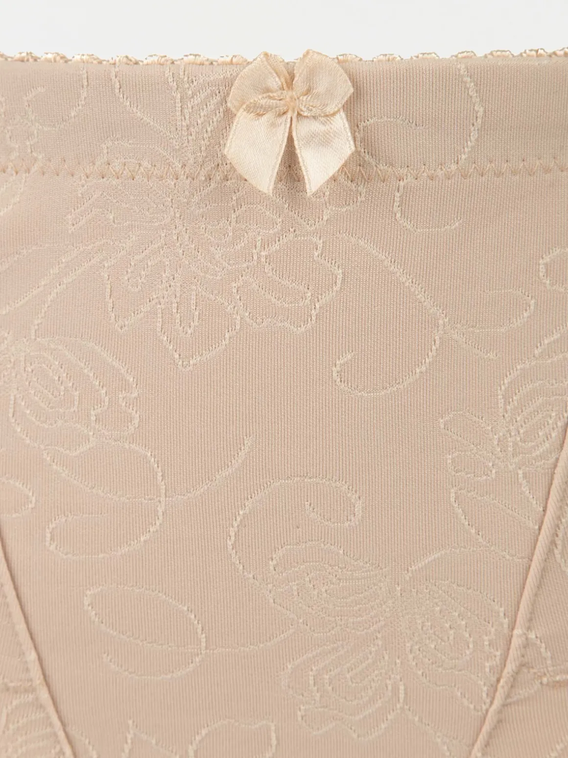 Gaine maintien brodée beige femme