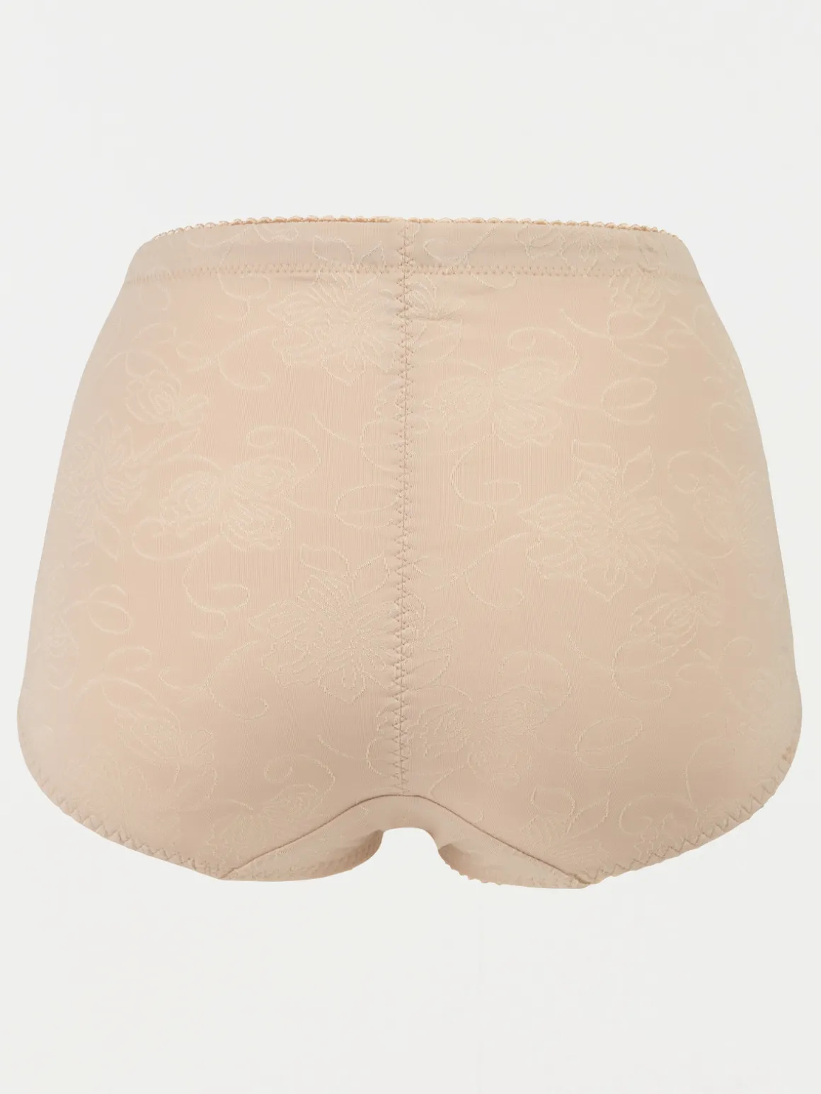 Gaine maintien brodée beige femme
