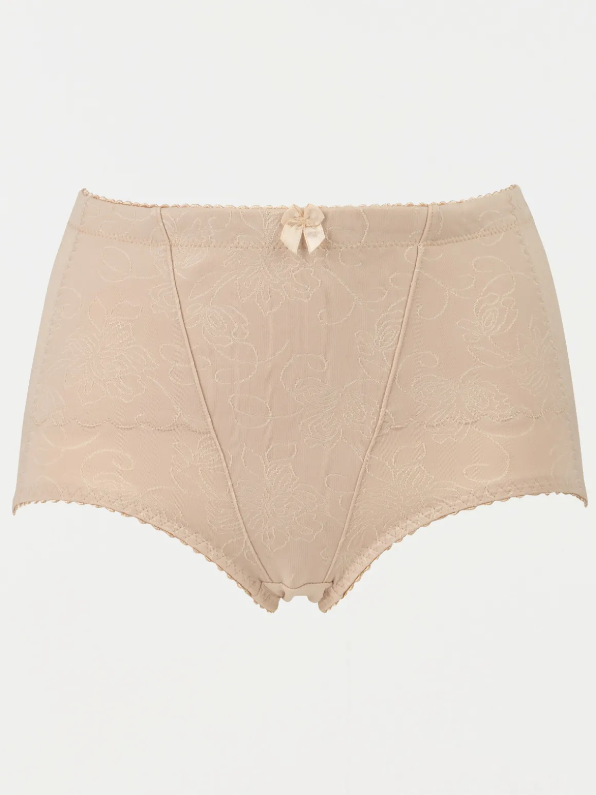 Gaine maintien brodée beige femme