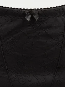 Gaine maintien brodée noire femme