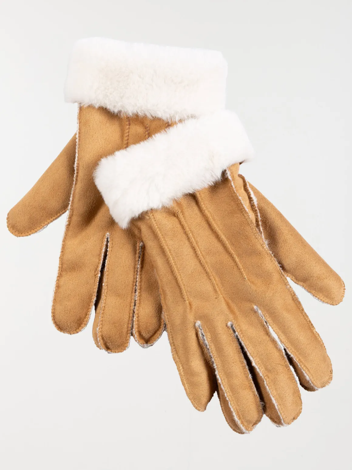 Gants bi-matière femme