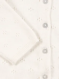 Gilet ajouré écru fille (3-36M)